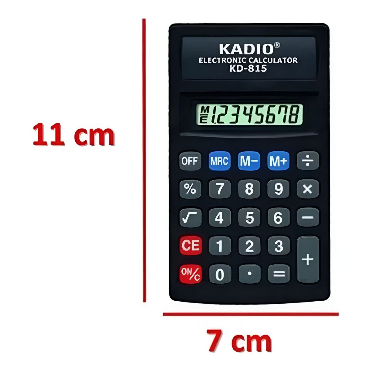KADIO - Calculadora Kadio Kd-815 Portatil + Bateria