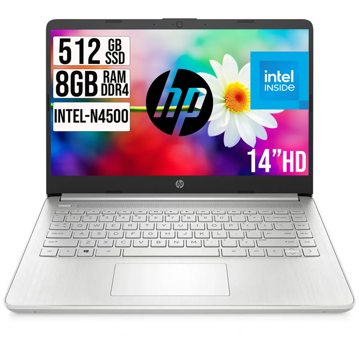 HP - PORTATIL HP INTEL N4500 SSD 512GB RAM 8GB LED 14 HD