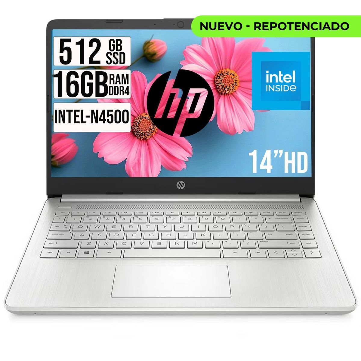 HP - PORTATIL HP INTEL N4500 SSD 512GB RAM 16GB LED 14 HD