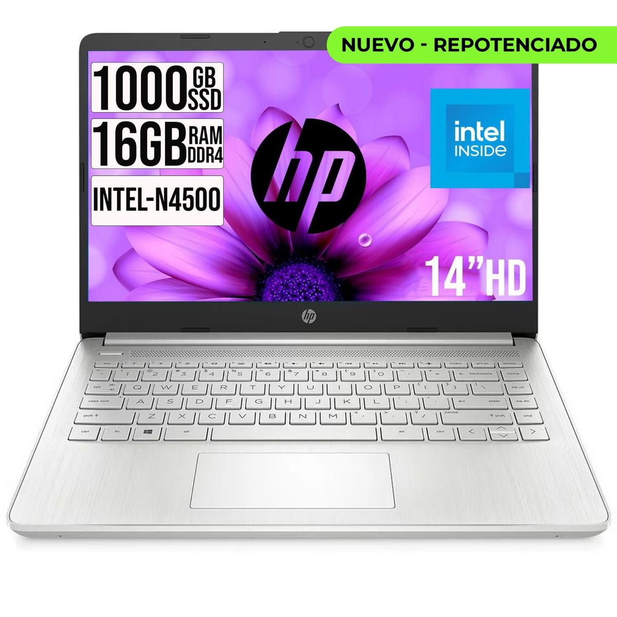 HP - PORTATIL HP INTEL N4500 SSD 1TB RAM 16GB LED 14 HD