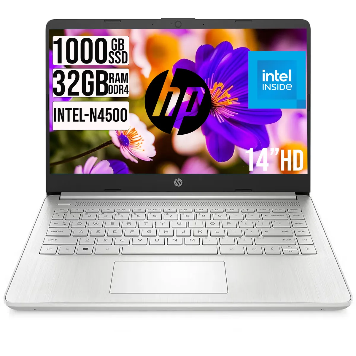 HP - PORTATIL HP INTEL  N4500 SSD 1TB RAM 8GB LED 14 HD