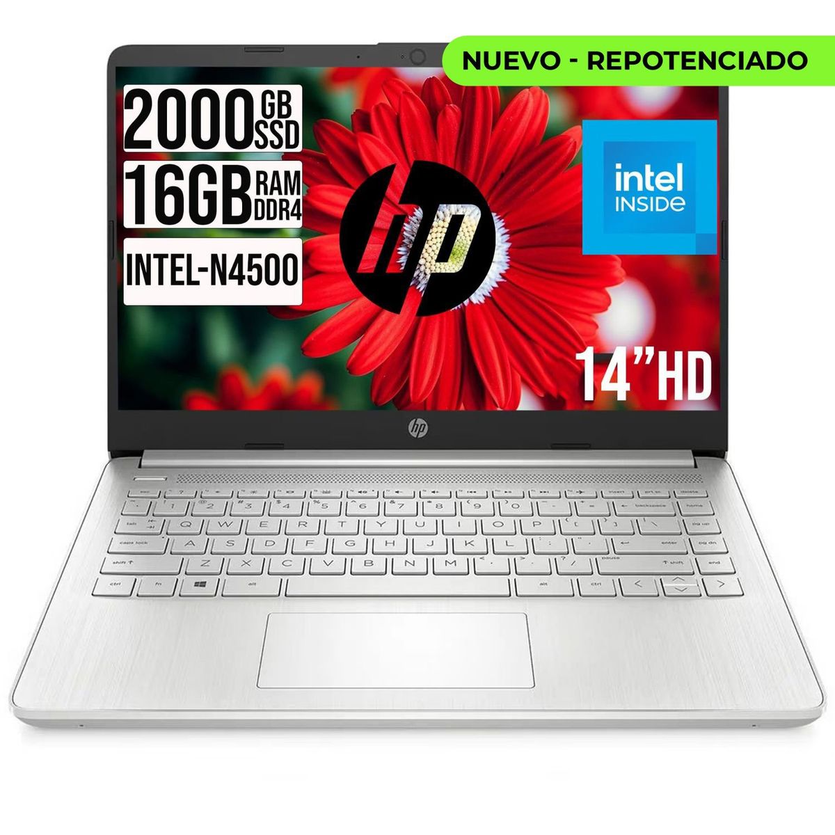 HP - PORTATIL HP INTEL N4500 SSD 2TB RAM 16GB LED 14 HD
