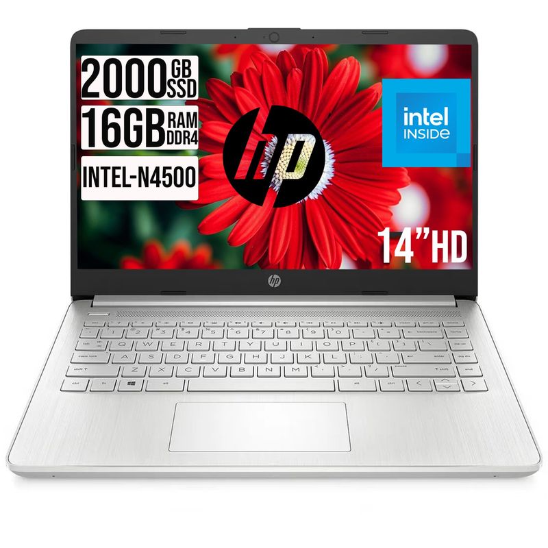 HP - PORTATIL HP INTEL N4500 SSD 2TB RAM 16GB LED 14 HD