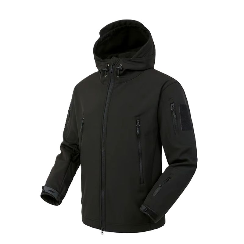 UBMD - Chaqueta Tactica DT821 Negro Hombre Capucha Tipo Militar
