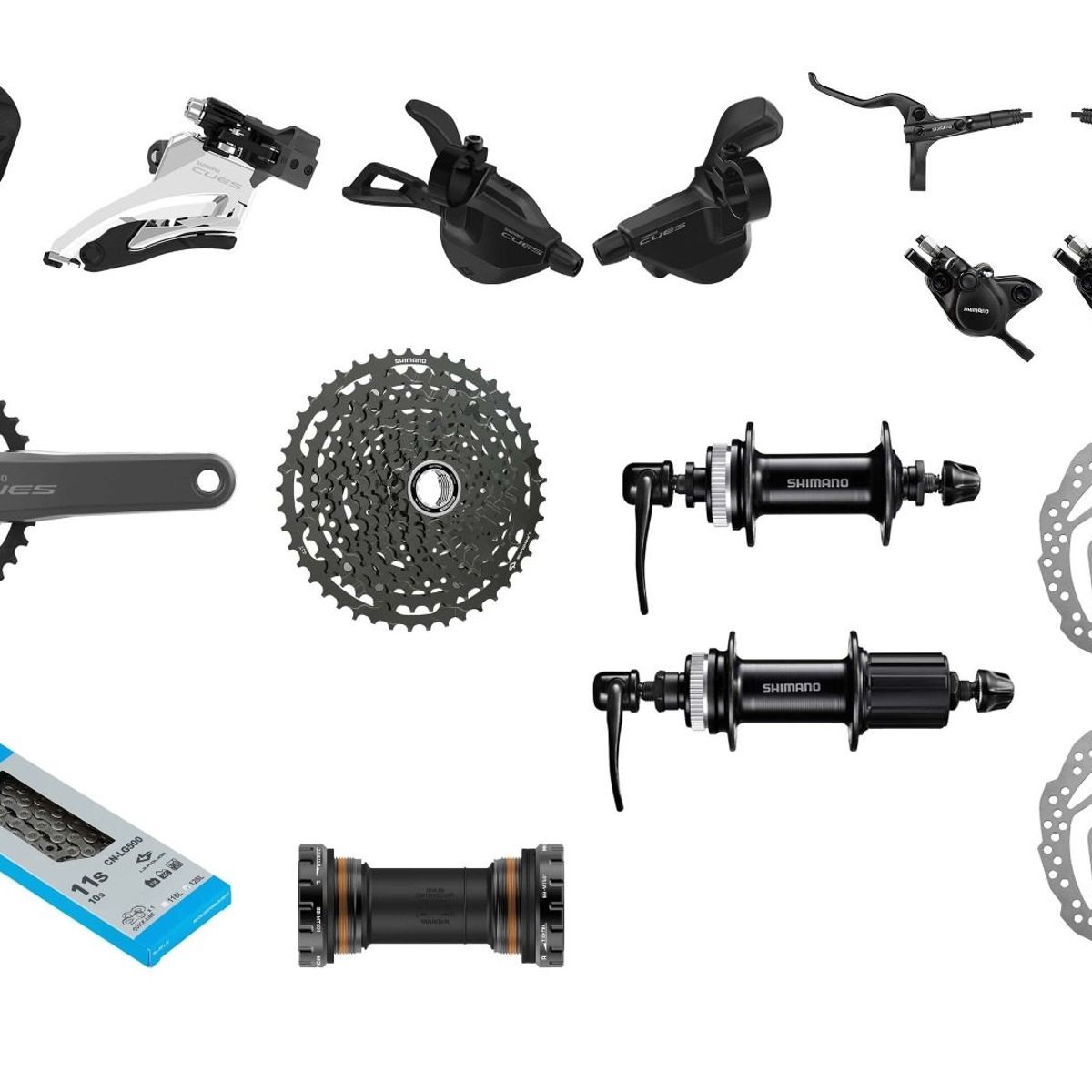 SHIMANO - Grupo Shimano CUES 36-22T 11-45T 2X11 VEL CMANZANAS FMT200