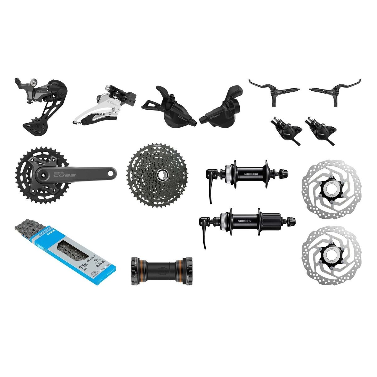 SHIMANO - Grupo Shimano CUES 36-22T 11-45T 2X11 VEL CMANZANAS FMT200
