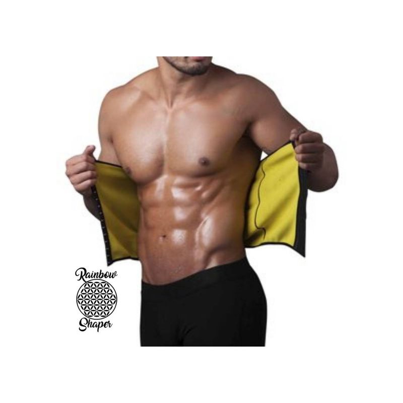 RAINBOW SHAPER - Faja Reductora Cinturilla 4 Broches Hombre Gimnasio adelgaza Sauna