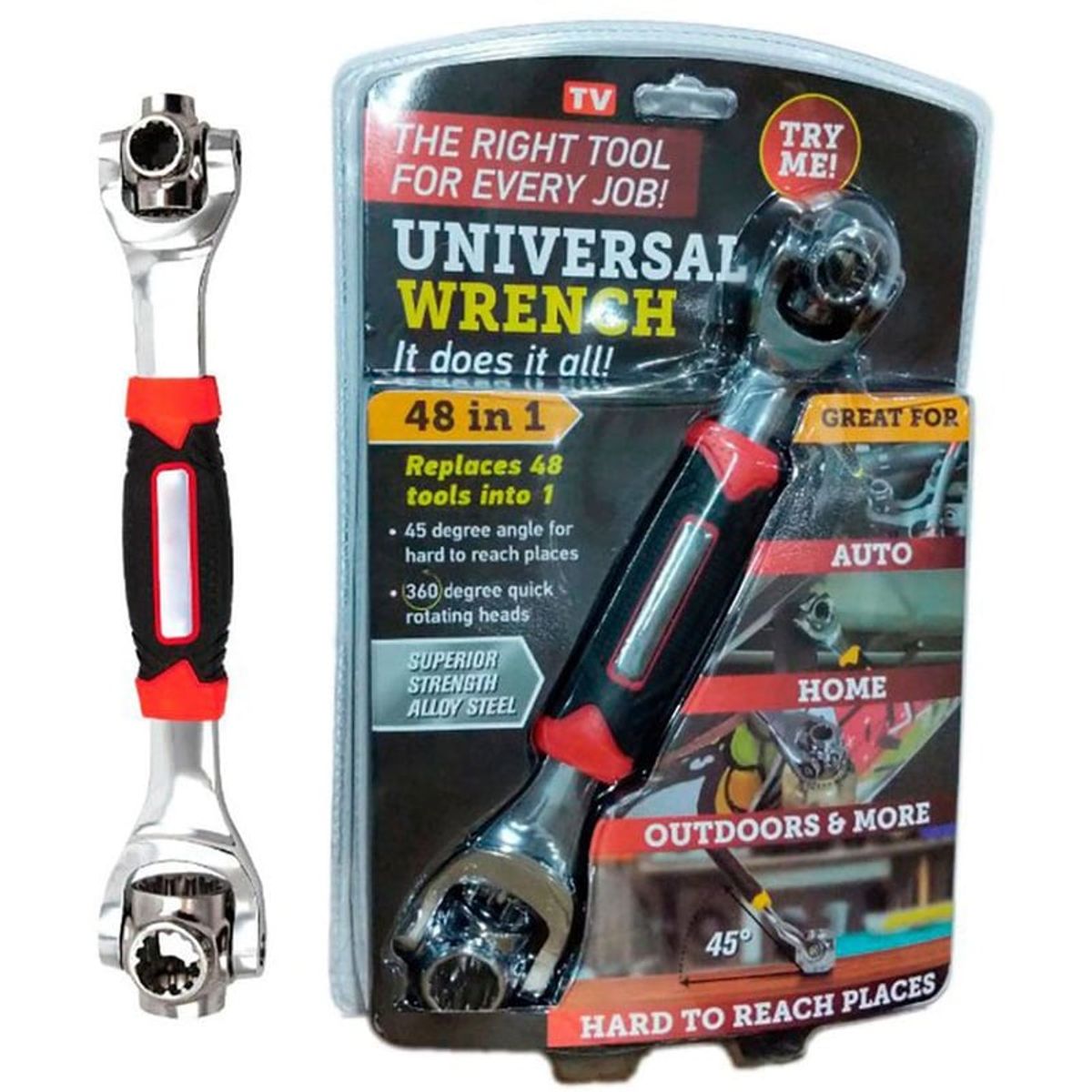 SKY - Llave Inglesa Multiusos 48 En 1 Universal Profesional