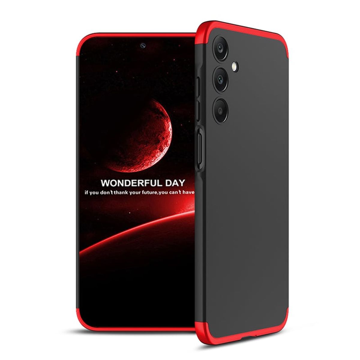 GENERICO - Funda Carcasa Estuche Protector Para Samsung A25 Negro Rojo