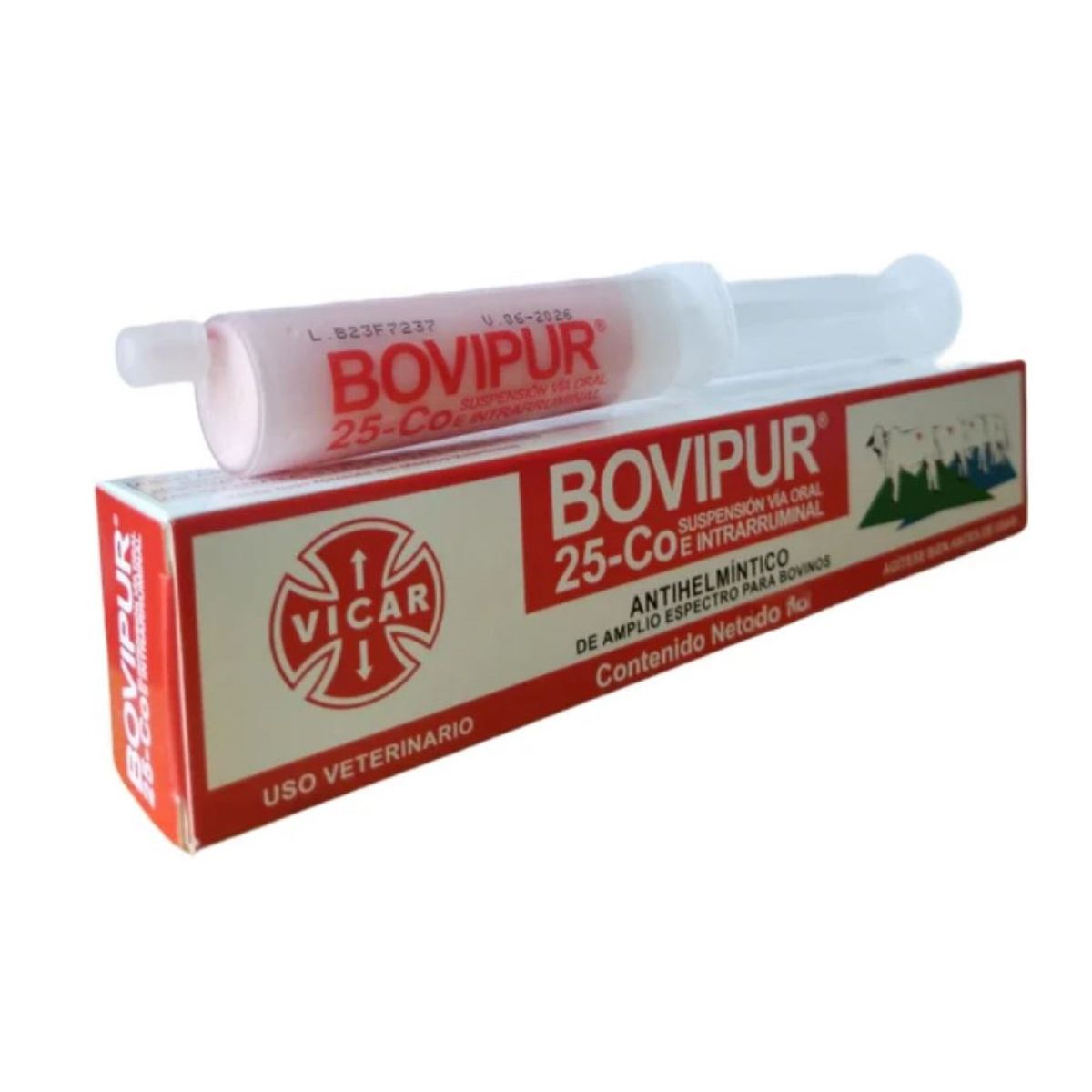 BOEHRINGER INGELHEIM - Bovipur 25% Co Antiparasitario Suspension Oral Jeringa x12ml