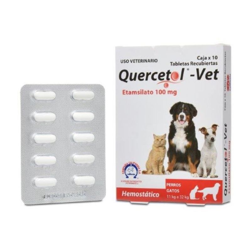 BOEHRINGER INGELHEIM - Quercetol Vet Madurador Plaquetas Perros Gatos 100Mg X10 Tab