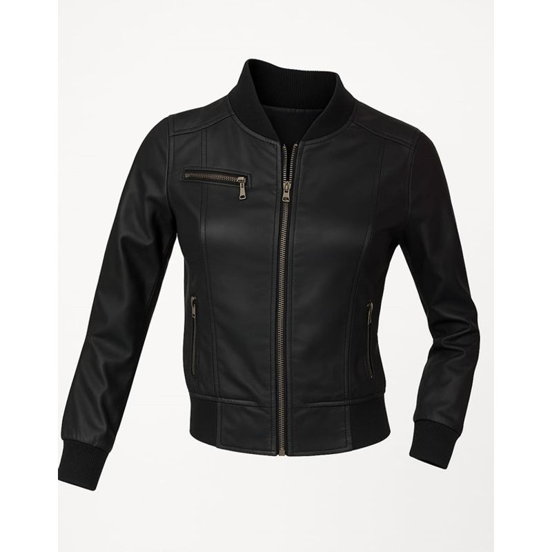MODA EN CIRCUITO - Chaqueta Beisbolera en Cuero -tex Para Mujer