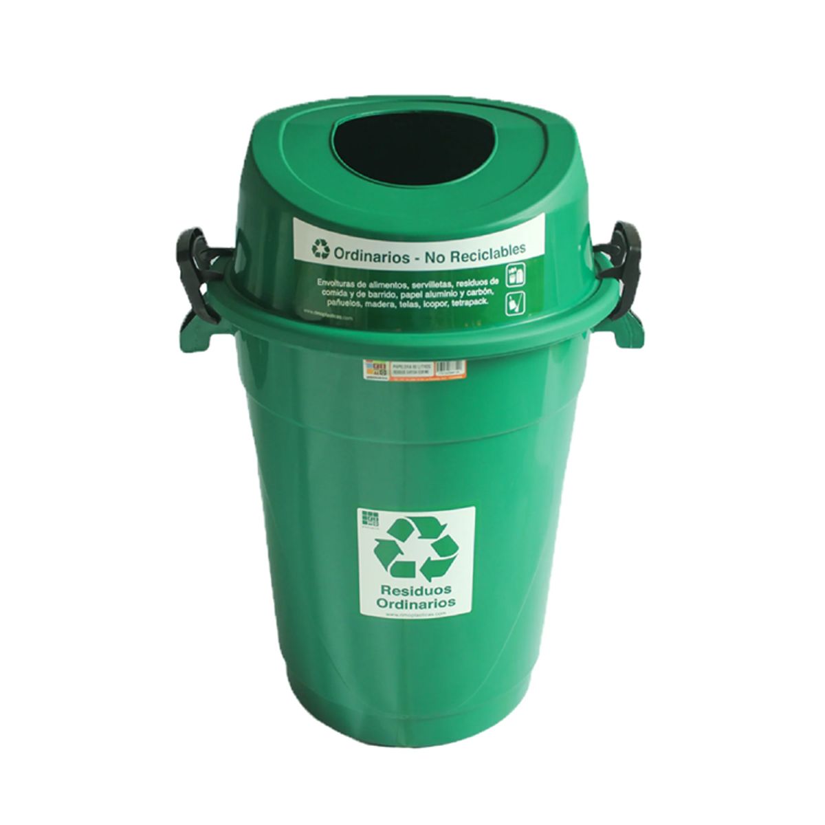RIMO - Papelera de 60 Litros Verde Residuos Rimo