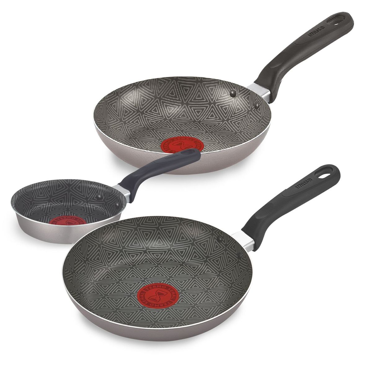 IMUSA - Juego de Sartenes 18-20cm + Cacerola 12cm IMUSA Talent
