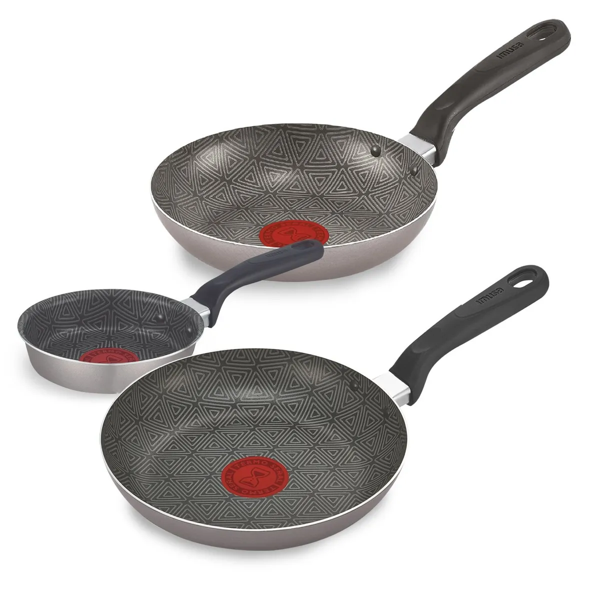 IMUSA - Juego de Sartenes 18-20cm + Cacerola 12cm IMUSA Talent