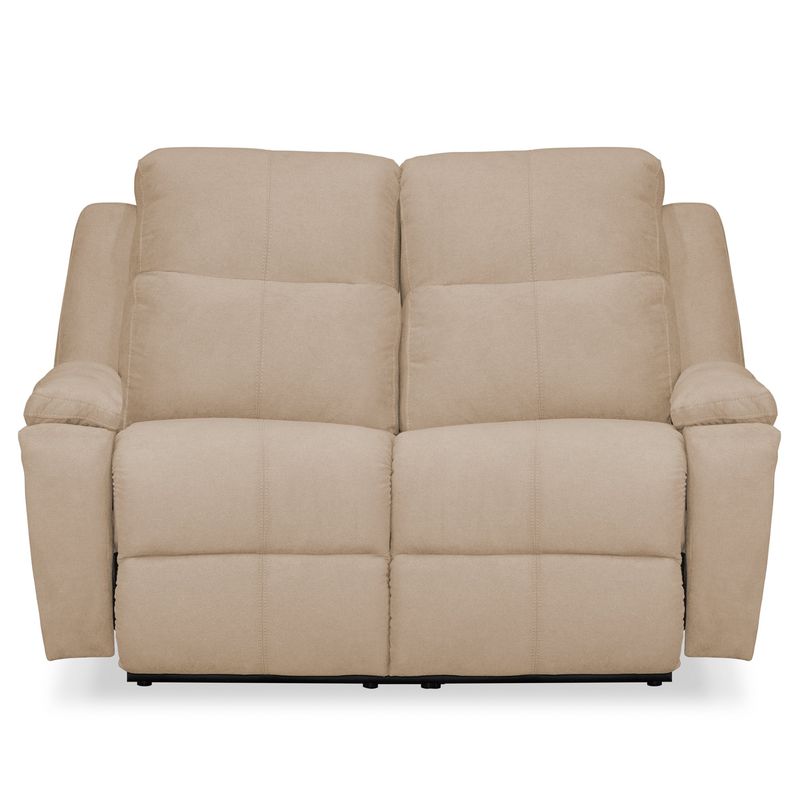 ELITE LIVING - SOFA RECLINABLE MARSELLA 2 PUESTOS CAMEL MICROFIBRA