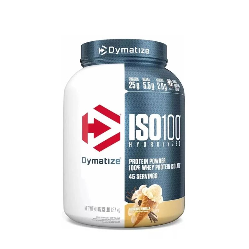 DYMATIZE - ISO 100 - Proteína Hidrolizada - 3lb - Vainilla -  Dymatize