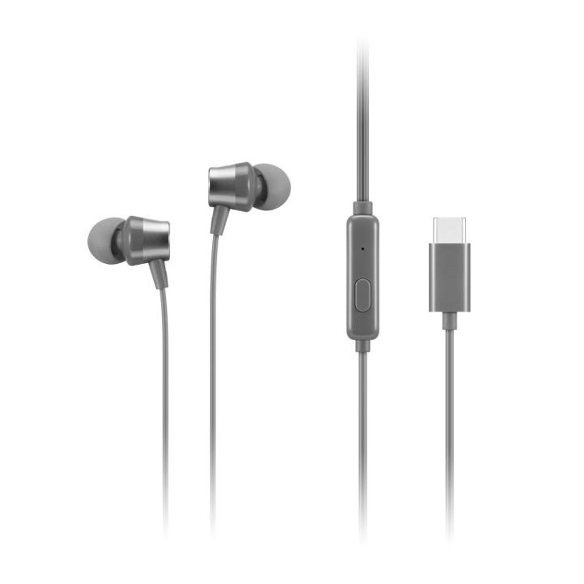 LENOVO - Auriculares de tapón con cable USB-C Lenovo 300 - Gris