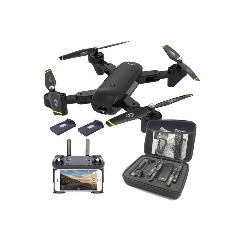 AMERICAN GENERICS - Drone Dm107s Plegable Doble Cámara Wifi Full Hd 2 Baterías