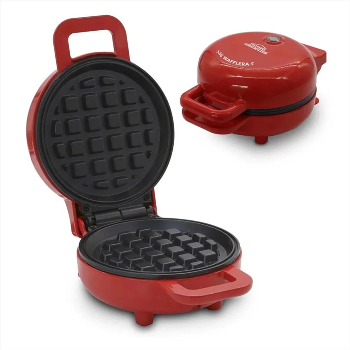 HOME ELEMENTS - Mini Waflera Roja Home Elements de 12 Cm HEWM-68R