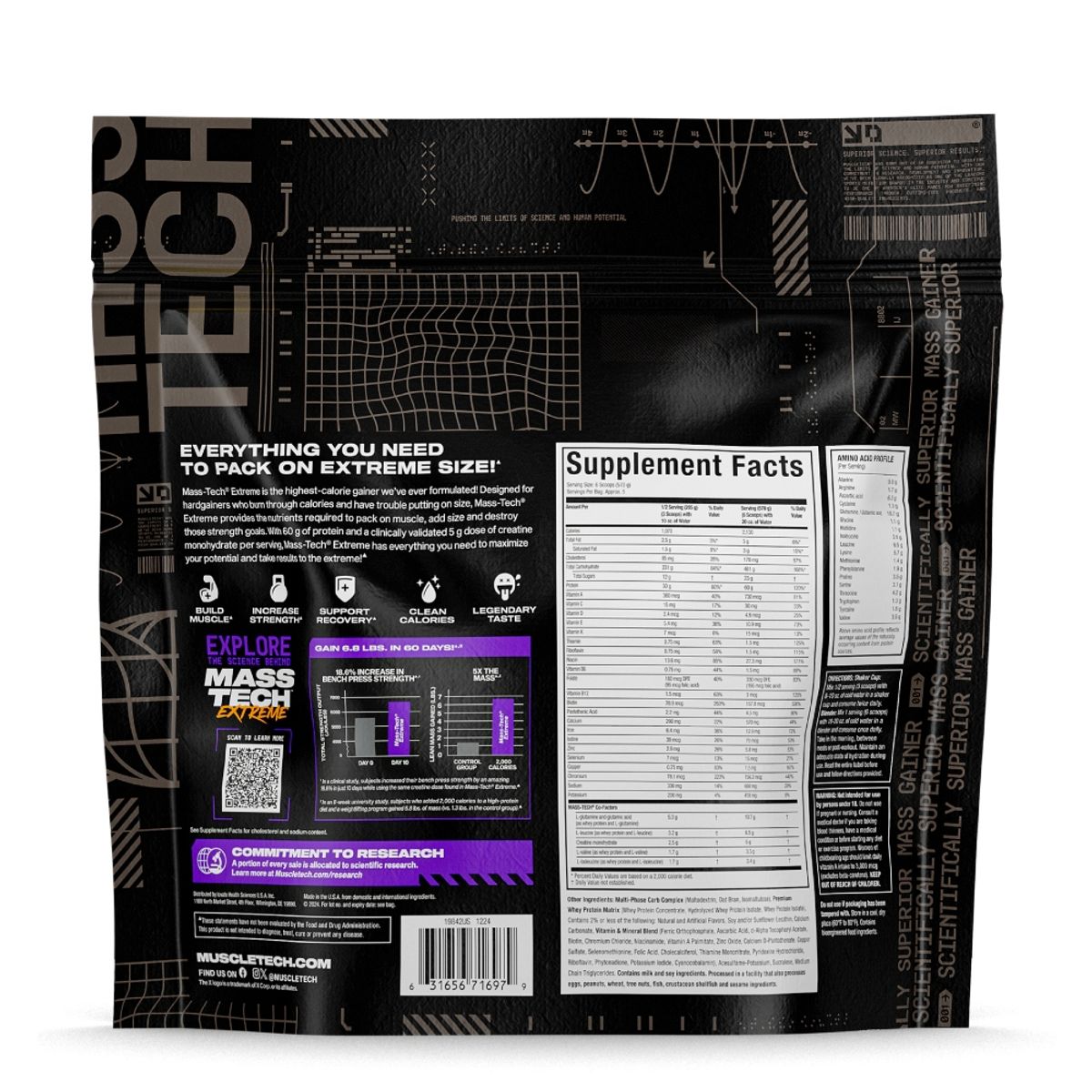 MUSCLETECH - MassTech Extreme 2000 x 6 lb - Vainilla - Muscletech