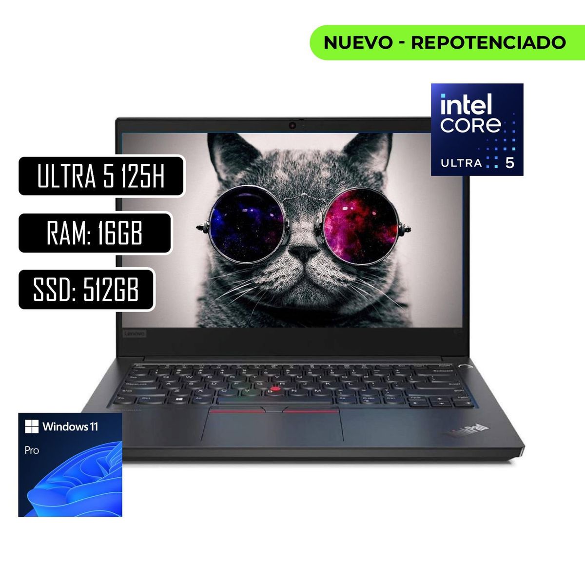 LENOVO - PORTATIL LENOVO ThinkPad E14 Intel Core Ultra 5 125U RAM 16GB SSD 512GB WIN11 PRO