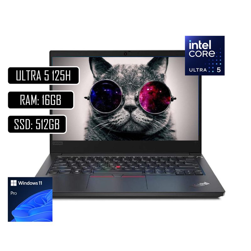 LENOVO - PORTATIL LENOVO ThinkPad E14 Intel Core Ultra 5 125U RAM 16GB SSD 512GB WIN11 PRO