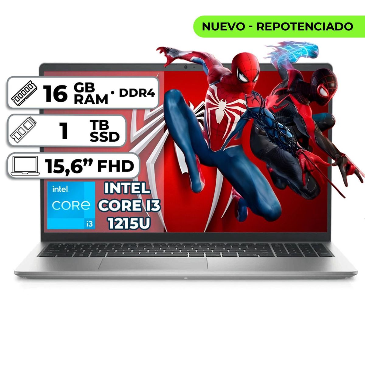 DELL - PORTATIL DELL INTEL CORE I3 1215U 1TB SSD 16GB RAM 156 FHD