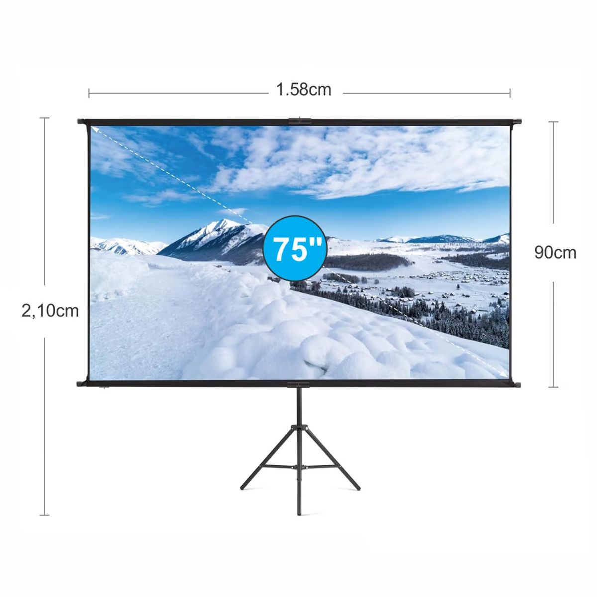 AMERICAN GENERICS - Telon 72 Pulgadas Para Proyector Video Beam Con Tripode 2mts