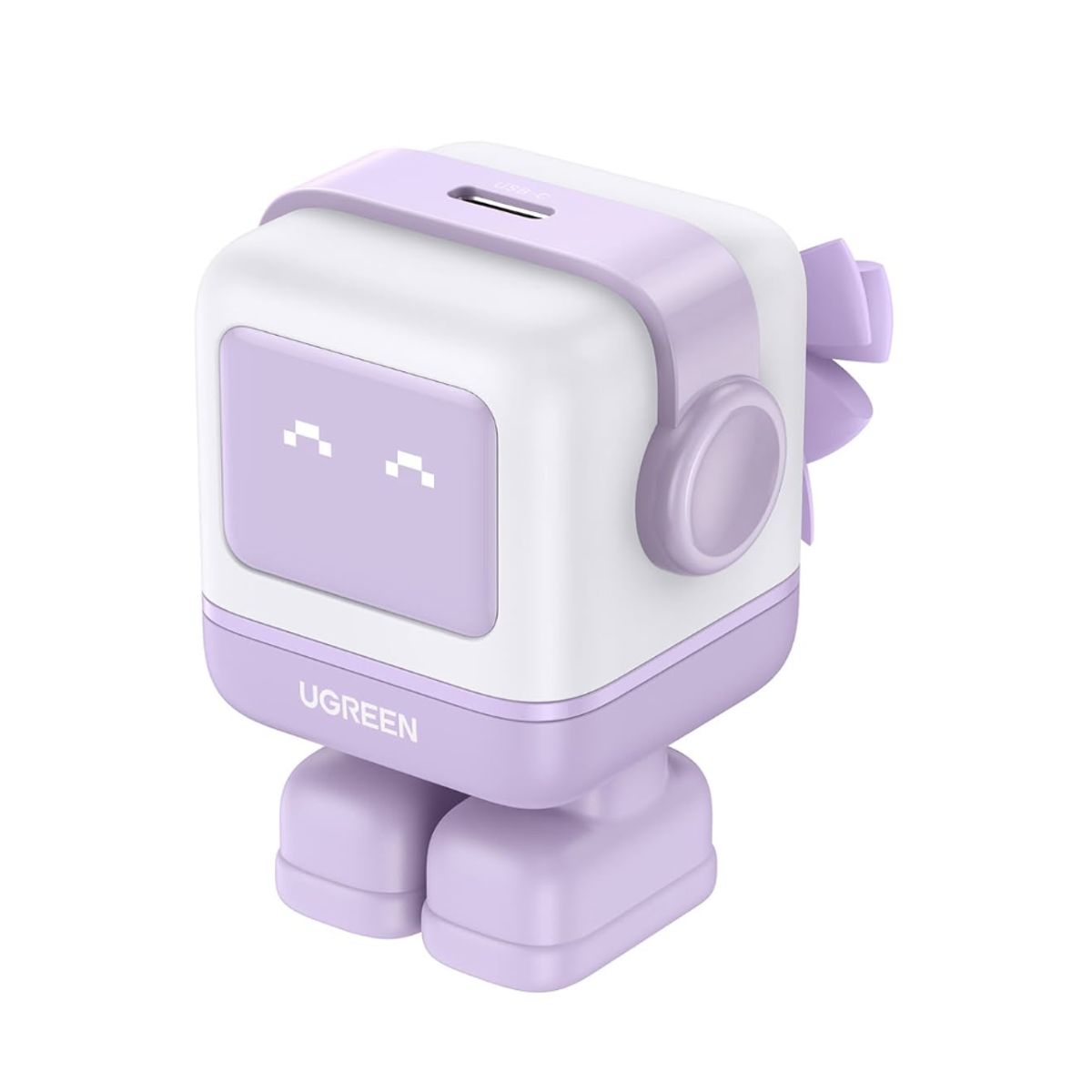 UGREEN - Cargador Purpura Ugreen Nexode Robot 30w Usb-c Pd Gan Rápido Seguro