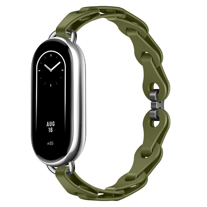 GENERICO - Correa en Eslabones de silicona Para Xiaomi Mi Band 8-9