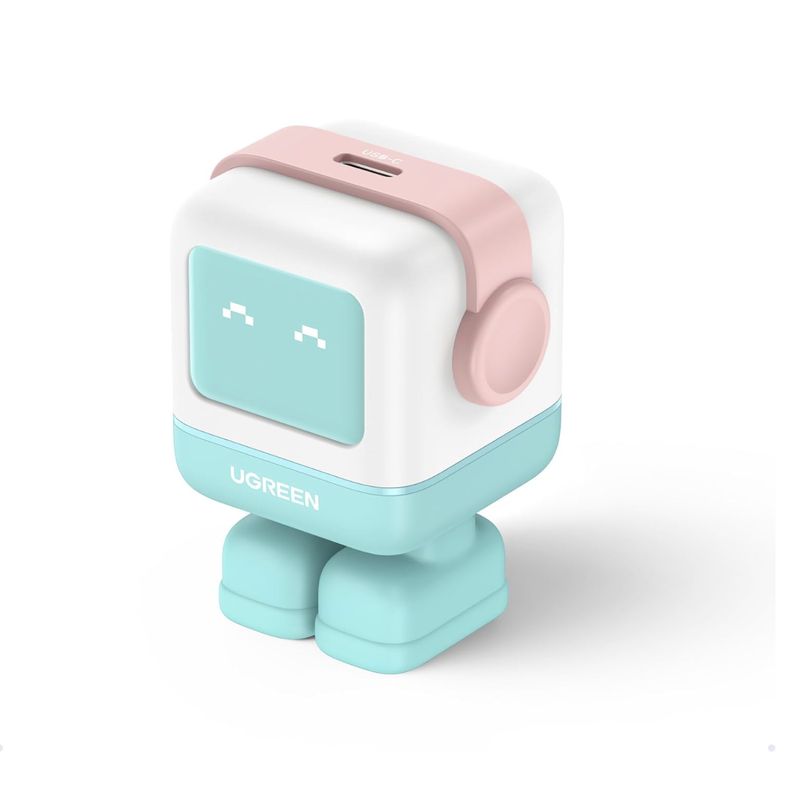 UGREEN - Cargador Turquesa Ugreen Nexode Robot 30w Usb-c Pd Gan Rápido Seguro