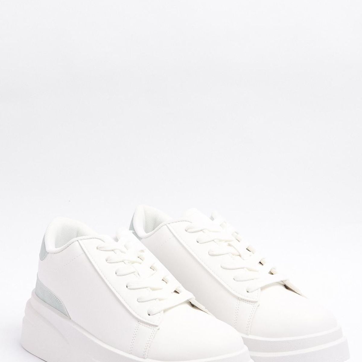 KOAJ - KOAJ Tenis blancos de plataforma con contrastes posteriores Mujer