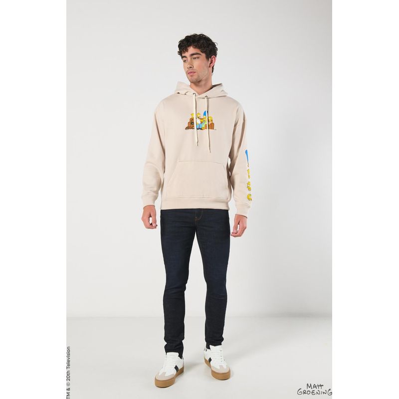 KOAJ - KOAJ Buzo oversize kaki con capota y diseños de Los Simpson HOMBRE