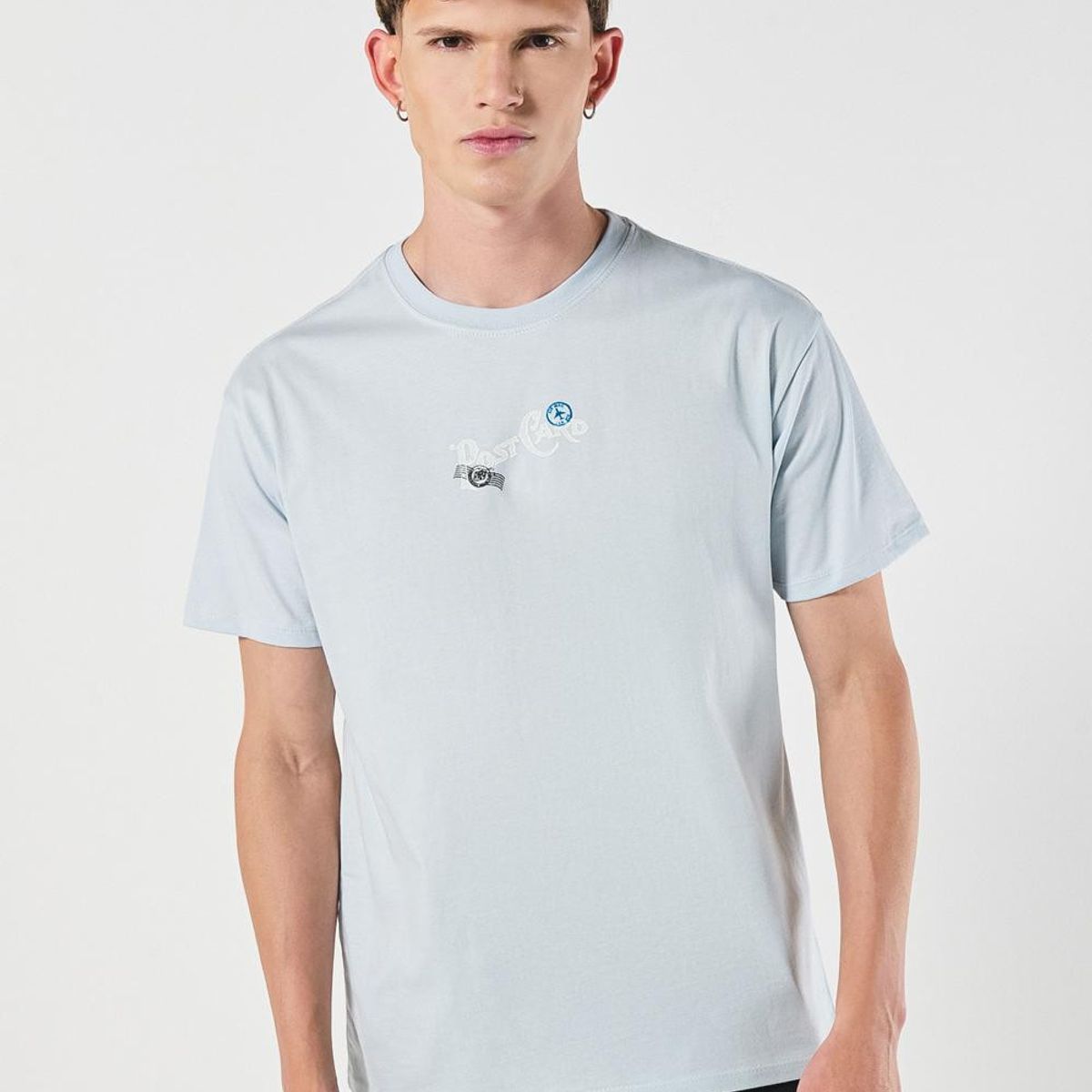 KOAJ - KOAJ Camiseta en algodón unicolor manga corta con diseño de  Hombre