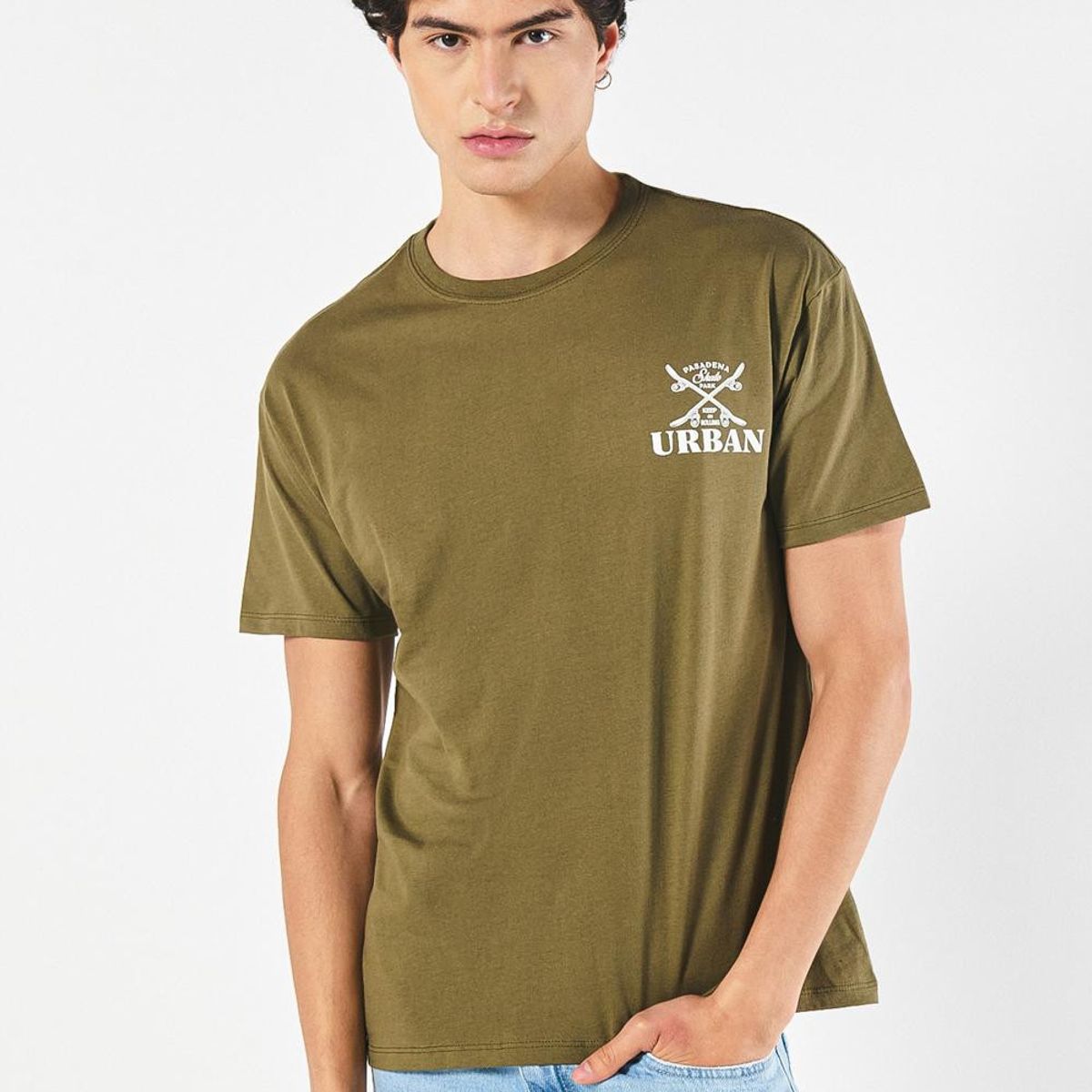 KOAJ - KOAJ Camiseta estampada unicolor con manga corta en algodón Hombre