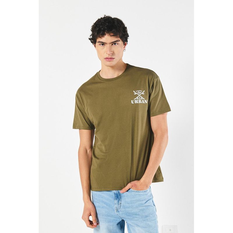 KOAJ - KOAJ Camiseta estampada unicolor con manga corta en algodón HOMBRE