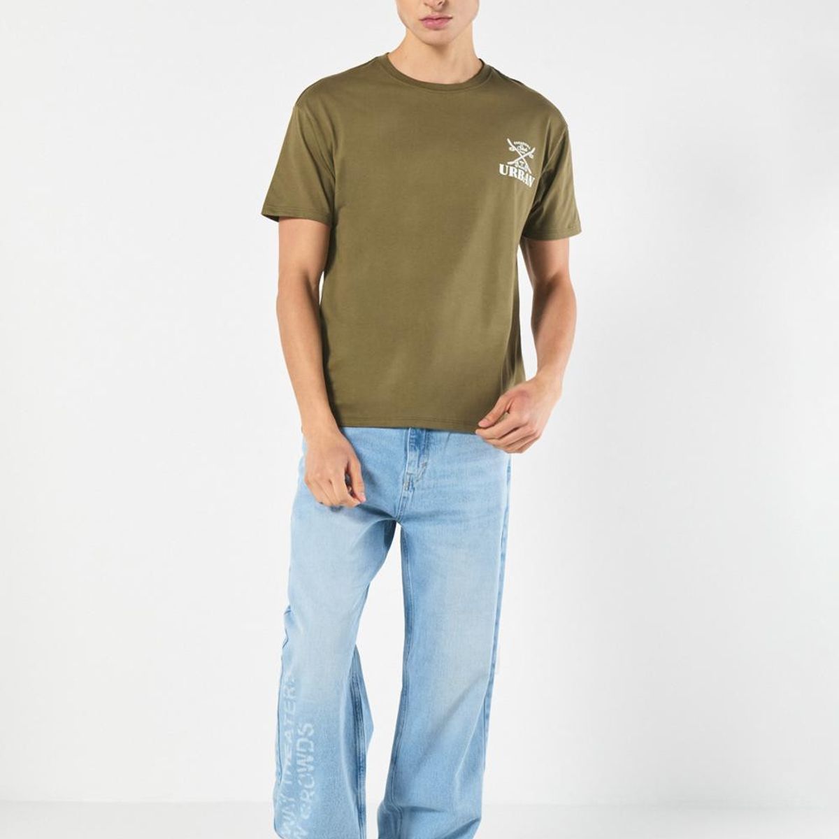 KOAJ - KOAJ Camiseta estampada unicolor con manga corta en algodón Hombre