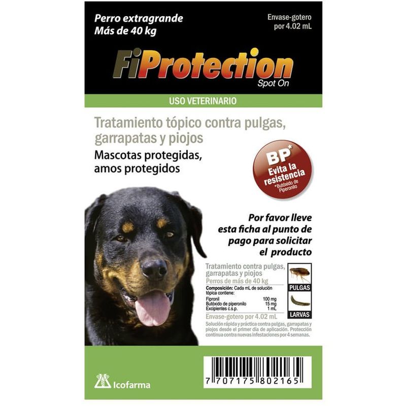 BOEHRINGER INGELHEIM - Fiprotection Control Pulgas Garrapatas Perros Mas De 40Kg 402Ml