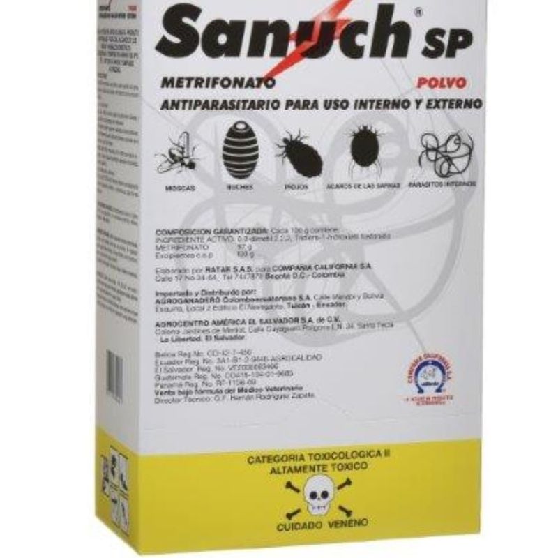 BOEHRINGER INGELHEIM - Sanuch Sp Polvo Antiparasitario Equinos Y Otros Animales 250G