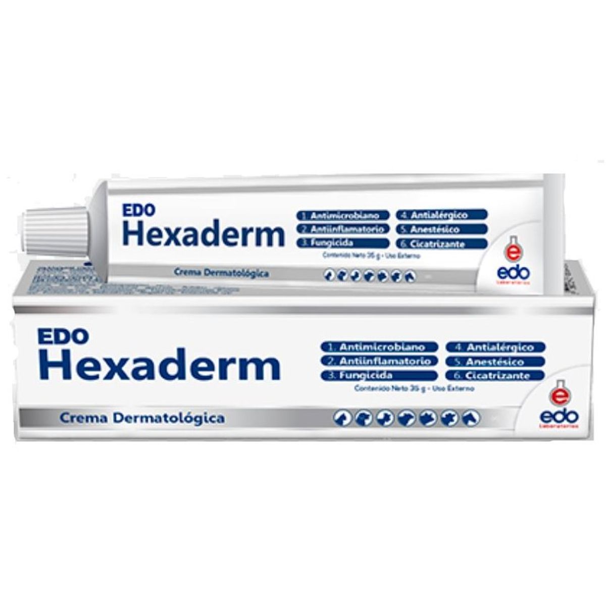 BOEHRINGER INGELHEIM - Hexaderm Crema Cicatrizante Antiinflamatorio Piel Perros Gatos 35G