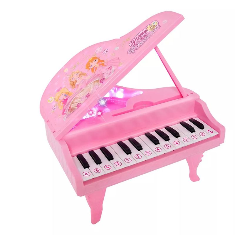 GENERICO - Piano de juguete Pink Princess con luces led Rosa