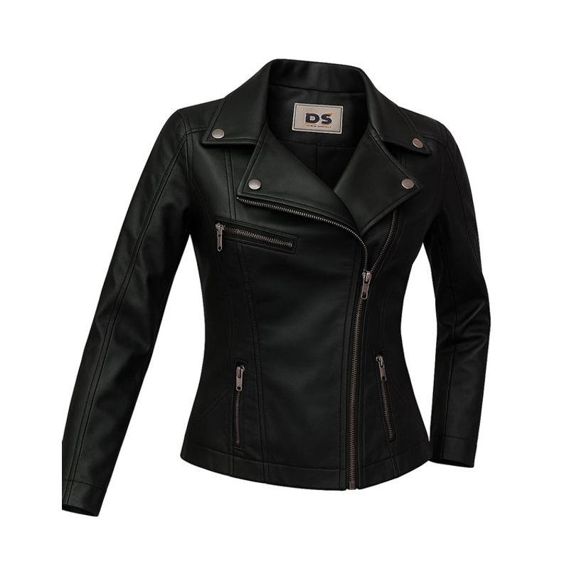 MODA EN CIRCUITO - Chaqueta Chamarra en Cuero -tex Para Mujer