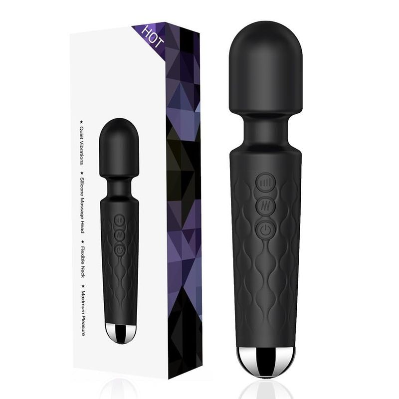 GENERICO - Vibrador Tipo Hitachi Leonard Negro