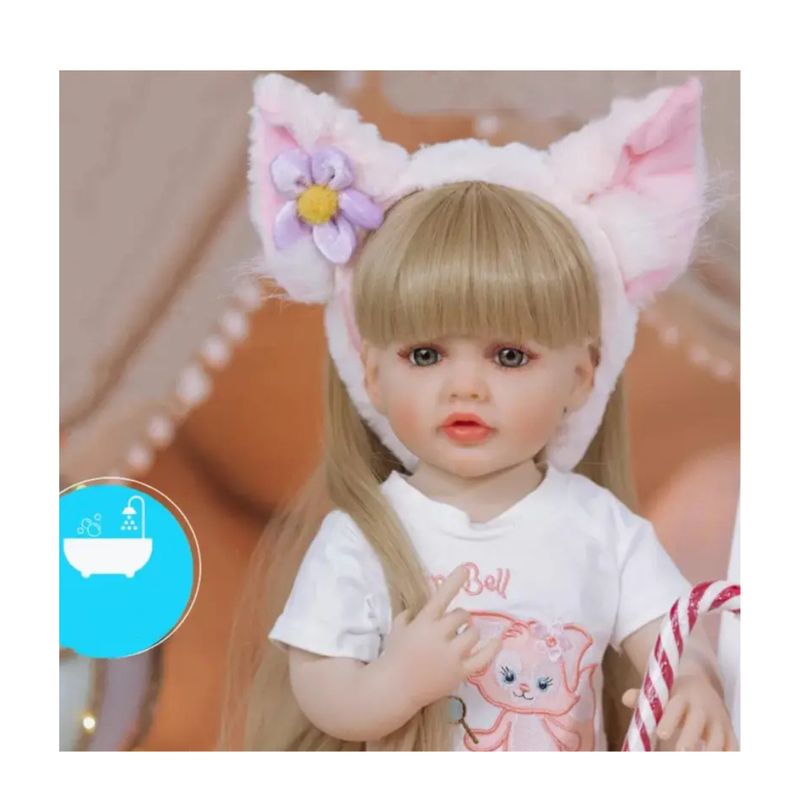 GENERICO - Muñeca Bebé Real Reborn Cuerpo de Silicona - Cristina