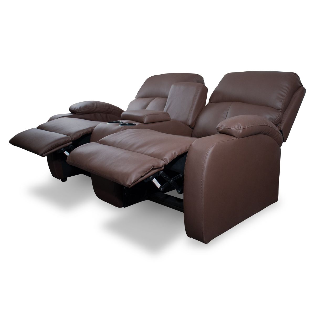 ELITE LIVING - SOFA RECLINABLE NEW RET 2 PUESTOS CHOCOLATE CUERINA
