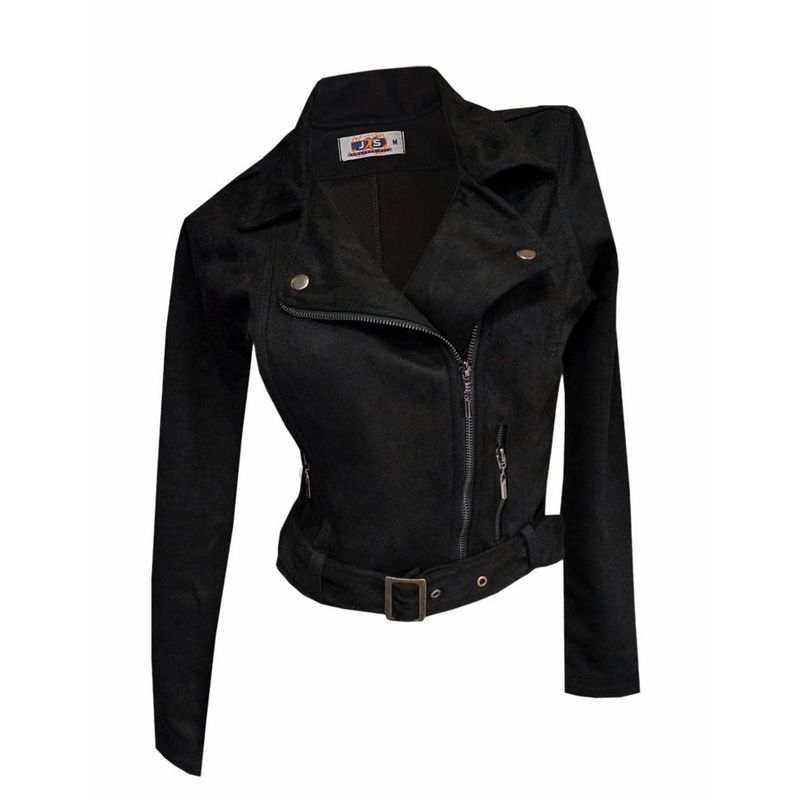 MODA EN CIRCUITO - Chaqueta cruzada en Gamuzón Corta para dama