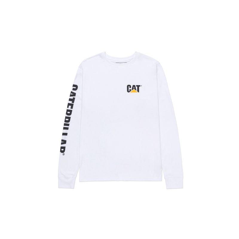 CAT - Buzo Hombre CAT TRADEMARK BANNER L/S Blanco CAT