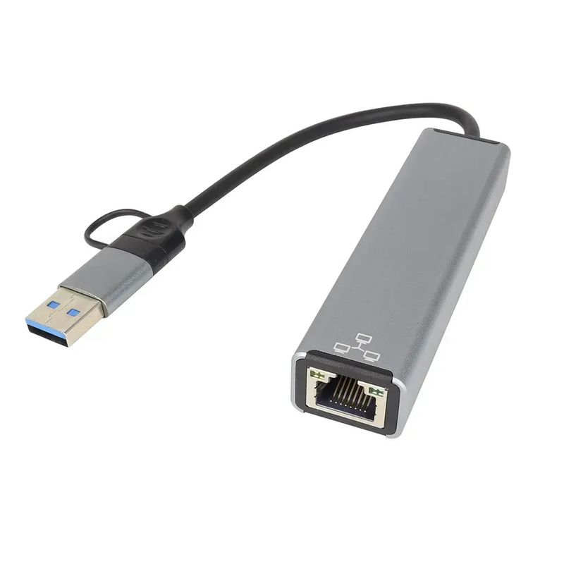 JALTECH - Hub Usb Tipo C Dual Rj45 Lh032
