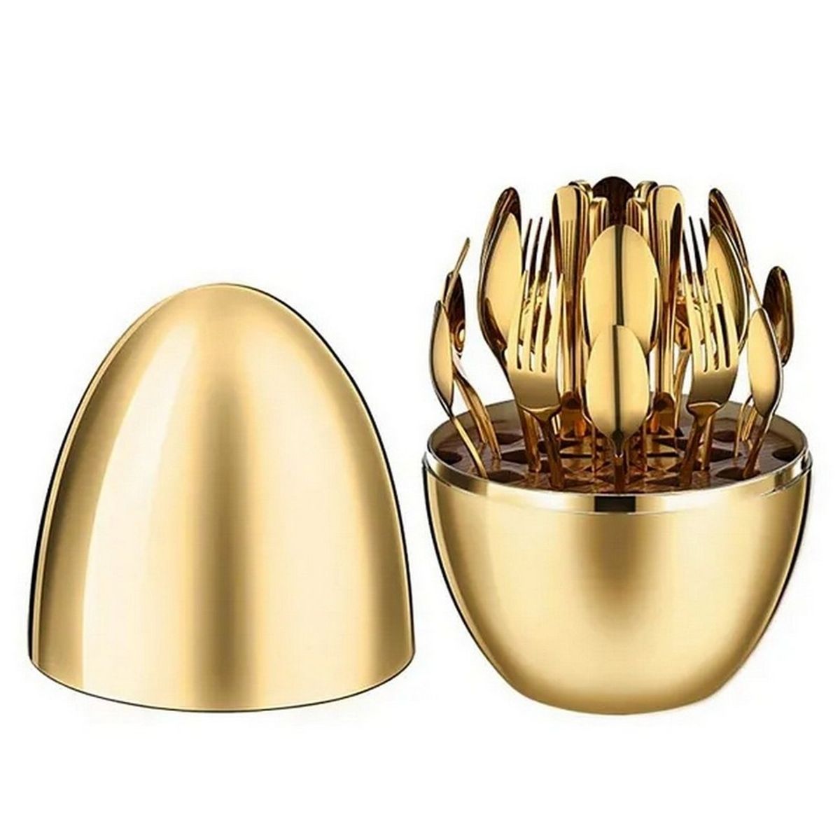DAYOSHOP - Juego De Cubiertos 24pcs Acero Inoxidable + Estuche Huevo